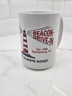 VTG Beacon Drive In Coffee Mug Where Food is Good Historic Spartanburg SC 12oz